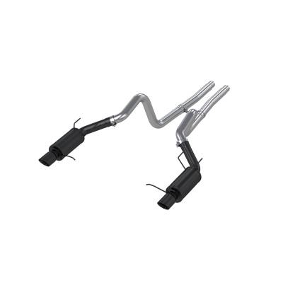 MBRP Exhaust - MBRP Exhaust S7258BLK Blk 3" CatBack Rear Exit w/Muffler 11-14 Mustang GT/Shelby