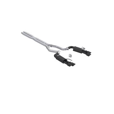 MBRP Exhaust - MBRP Exhaust S7280BLK Blk 3" Cat-Back Dual Exit w/Muffler for 24-26 Mustang GT