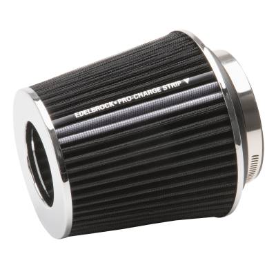 Edelbrock - Edelbrock 43640 Pro-Flo Univ. Black Medium Conical Air Filter 3"/3.5"/4" Inlet