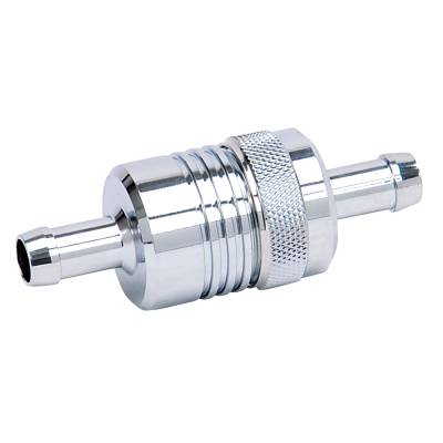 Russell - Russell 645120 3/8" Billet Aluminum Street Fuel Filter w/Chrome Finish