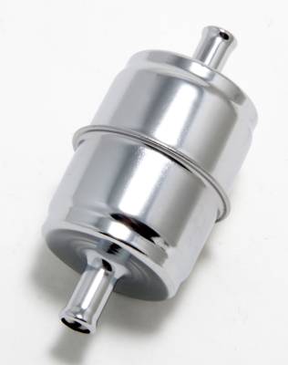 Trans-Dapt Performance - Trans-Dapt 9177 Chrome 3/8" DIsposable Fuel Filter Not for Fuel Injection