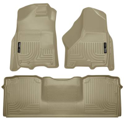 Husky Liners - Husky Liner 99043 Front/Rear Liners-Tan for 10-18 RAM 2500/3500 Mega Cab