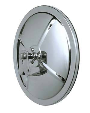 Cipa Mirrors - CIPA Mirrors 48502 Convex Mirror Full Size 5" Stainless w/Bracket