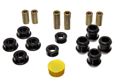 Energy Suspension - Energy Suspension 16.3103G Control Arm Bushing Set Front Polyurethane Black