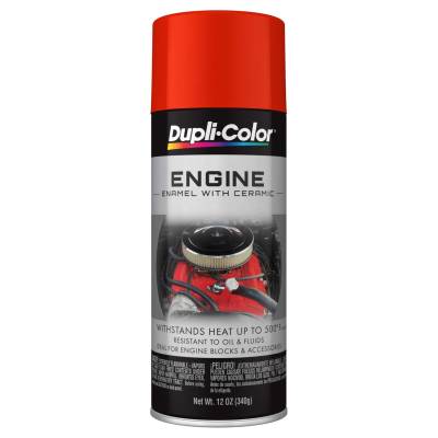 Duplicolor Paint - Dupli-Color Paint DE1607 Engine Paint Ceramic for Chevy Orange Red 12oz Aerosol