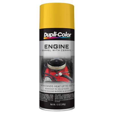 Duplicolor Paint - Dupli-Color Paint DE1642 Engine Paint w/Ceramic Daytona Yellow
