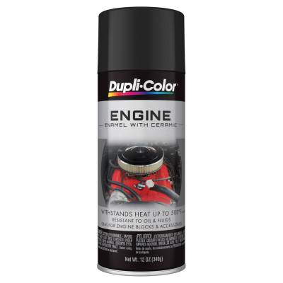 Duplicolor Paint - Dupli-Color Paint DE1634 Engine Paint w/Ceramic Low Gloss Black 12oz Aerosol