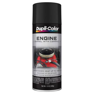 Duplicolor Paint - Dupli-Color Paint DE1654 Engine Enamel Flat Black 12oz