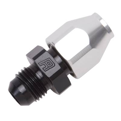 Russell - Russell 639213 6AN Male 37-DEG To 3/8" Line Alum. Fuel Line Adapter Black/Silver