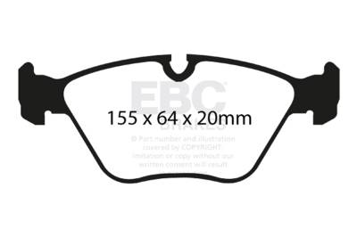EBC Brakes - EBC Brakes UD946 Ultimax Brake Pads for 01-11 330Ci 330i 330xi X3 Z4
