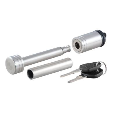 CURT - CURT 23517 1/2" Hitch Lock w/5/8" Adapter 1.25" Or 2" Receiver Barbell Stainless