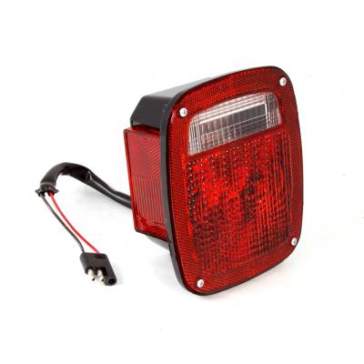 Omix - Omix 12403.07 Left Black Taillight for Jeep CJ Models