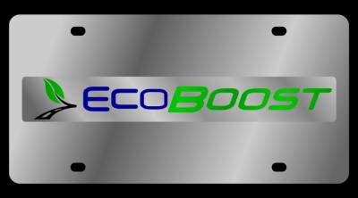 Eurosport Daytona - Eurosport Daytona 1597-1 Stainless License Plate EcoBoost Logo