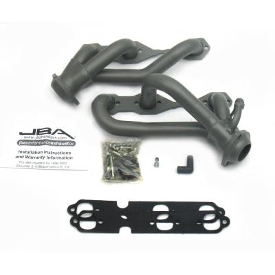 JBA Racing Headers - JBA Headers 1842S-3JT 1.5" SS Shorty Headers Ceramic for 96-01 Blazer/Jimmy 4.3L
