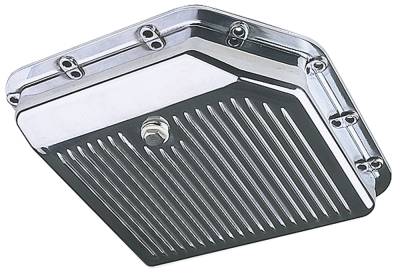 Trans-Dapt Performance - Trans-Dapt 8896 Stock Depth Finned Polished Aluminum Transmission Pan GM TH350