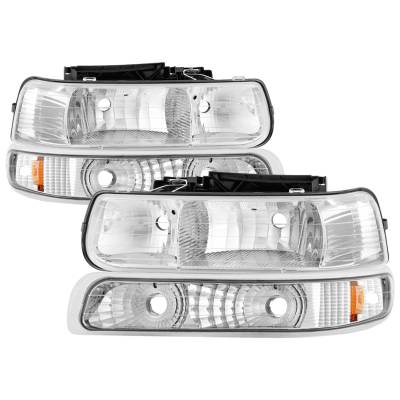 Spyder Auto - xTune Auto 5064226 Chrome/Clear Crystal Front Bumper/Headlight Kit