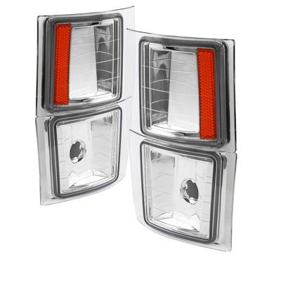 Spyder Auto - xTune Auto 5064424 Front Corner Lights Chrome/Clear