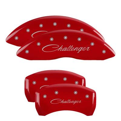 MGP Caliper Covers - MGP Caliper Covers 12162SCLSRD Front/Rear Red for 11-23 Challenger/Charger