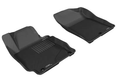 3D MAXpider - MAXpider L1HY02111509 Kagu Floor Mat Front Black for Elantra Sedan/Coupe