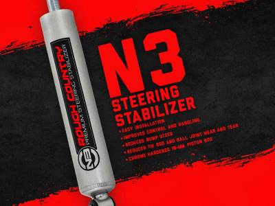 Rough Country Suspension Systems - Rough Country N3 Single Steering Stabilizer 0-6" Lift 69-72 GM Truck 8735530