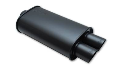 Vibrant Performance - Vibrant 1148 STREETPOWER FLAT BLACK Oval Muffler Dual Tips 2.5" Inlet