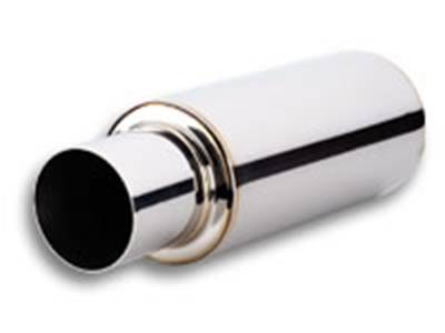 Vibrant Performance - Vibrant 1059 TPV TURBO Muffler 4" Round Straight Cut Tip 3" Inlet 23" Long