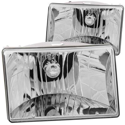 Anzo USA - Anzo USA 111066 Chrome Crystal Headlight Set for 93-98 Jeep Grand Cherokee ZJ