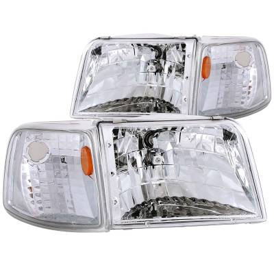 Anzo USA - Anzo USA Crystal Headlight Set w/Corners Chrome Ford Ranger 111119