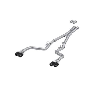 MBRP Exhaust - MBRP Exhaust S71143CF T304 3" CatBack Dual Exit w/o Muffler for 15-23 Challenger