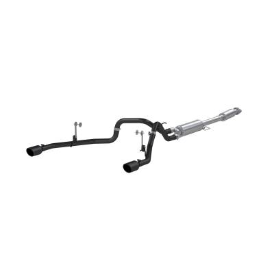 MBRP Exhaust - MBRP Exhaust S5215BLK Black 3" Cat-Back 2.5" Dual Exit w/Muffler 21-26 F150