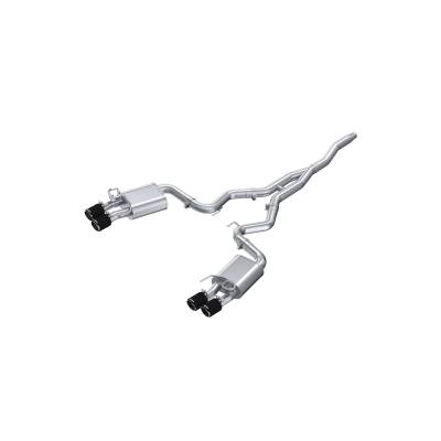 MBRP Exhaust - MBRP Exhaust S72233CF T304 3" Cat-Back Quad Rear Exit w/Muffler 19-23 Mustang
