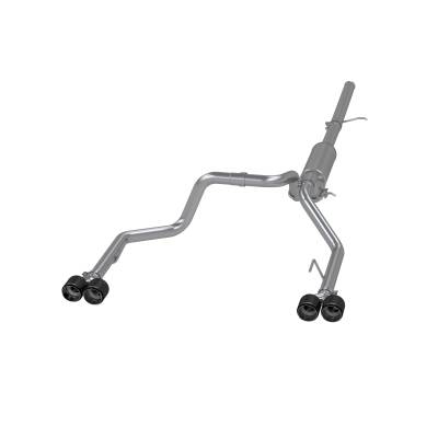MBRP Exhaust - MBRP S50043CF T304 3" Cat-Back 2.5" Dual Exit w/Muffler 19-26 Silver/Sierra 1500