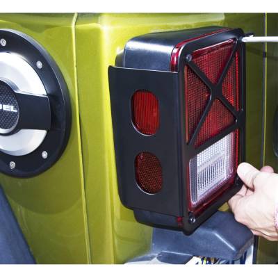 DV8 Offroad - DV8 Offroad D-JP-190007-BK Black Tail Lamp Guards for 07-18 Jeep Wrangler JK
