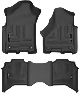 Husky Liners - Husky Liner 94111 Black Front & Rear Floor Liners for 19+ RAM 2500/3500 Crew Cab