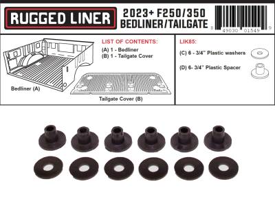Rugged Liner - Rugged Liner LIK85 Rugged Liner Tailgate Kit