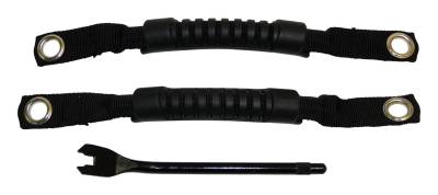 RT Offroad - RT Offroad RT27017 Nylon Black Interior 2Pc Door Handle Set for Jeep Wrangler TJ