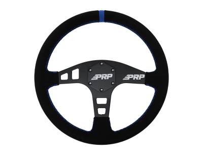 PRP - PRP G161 Flat Suede Steering Wheel Blue