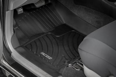 Rough Country Suspension Systems - Rough Country Front/Rear Floor Liners Black for 12-15 Tacoma Double FF-71213