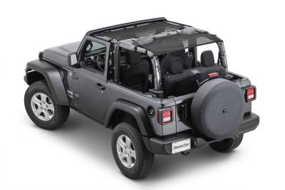 MasterTop - MasterTop 14201501 Freedom Mesh Bimini Top Plus Blk for 18-23 Wrangler JL 2DR