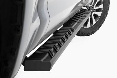 Rough Country Suspension Systems - Rough Country 41005A BA2 Side Step Bars Black for 07-21 Tundra CrewMax