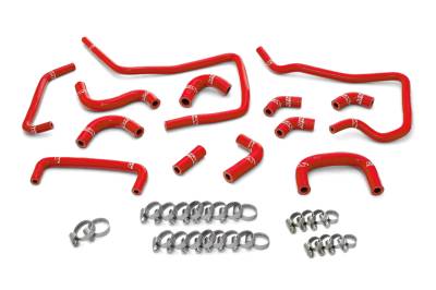 HPS Performance - HPS 57-1807-RED HighTemp Ancillary Coolant Hoses for 2005 Subaru Impreza WRX/STi