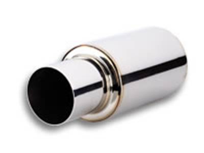 Vibrant Performance - Vibrant 1062 TPV TURBO Muffler 4" Round Straight Cut Tip 3" Inlet 17" Long