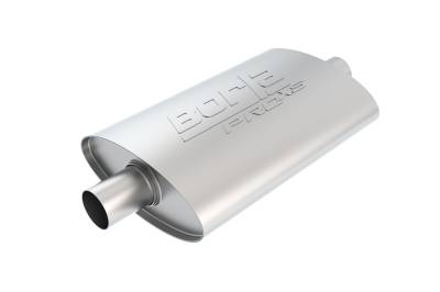 Borla - Borla 40347 Pro XS Muffler 2" Inlet/2" Center Outlet 4 x 9.5" Oval 14" Long Body