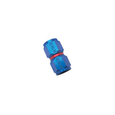 Russell - Russell 640010 8AN Straight Swivel Coupler Adapter Fitting w/Red/Blue Finish