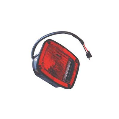 Omix - Omix 12403.03 Left Black Taillight for Jeep CJ Models
