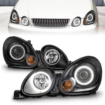 Anzo USA - Anzo USA 121144 Projector Headlight Set w/CCFL for 98-05 GS300 GS400 GS430