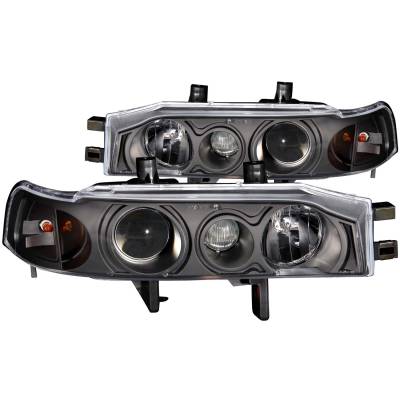 Anzo USA - Anzo USA 121048 Projector Headlight Set Black for 90-93 Honda Accord