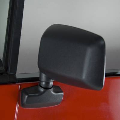 Omix - Omix 11002.17 Black Left Door Mirror for 87-95 Jeep Wrangler YJ