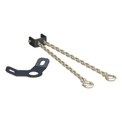 CURT - CURT 16614 CrossWing 5th Wheel Safety Chain Assembly w/Gooseneck Anchor Plate