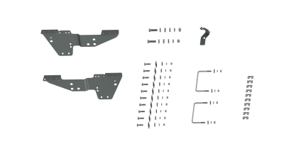 B&W Trailer Hitches - B&W Hitch RVR2500 Install Brackets for Universal Mounting Rails Ford
